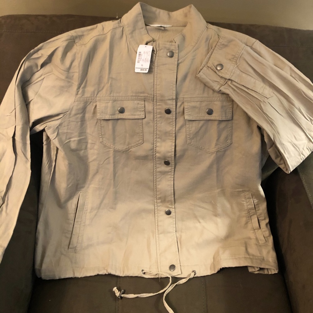 Christopher & Banks Linen Jacket Size XL NWT